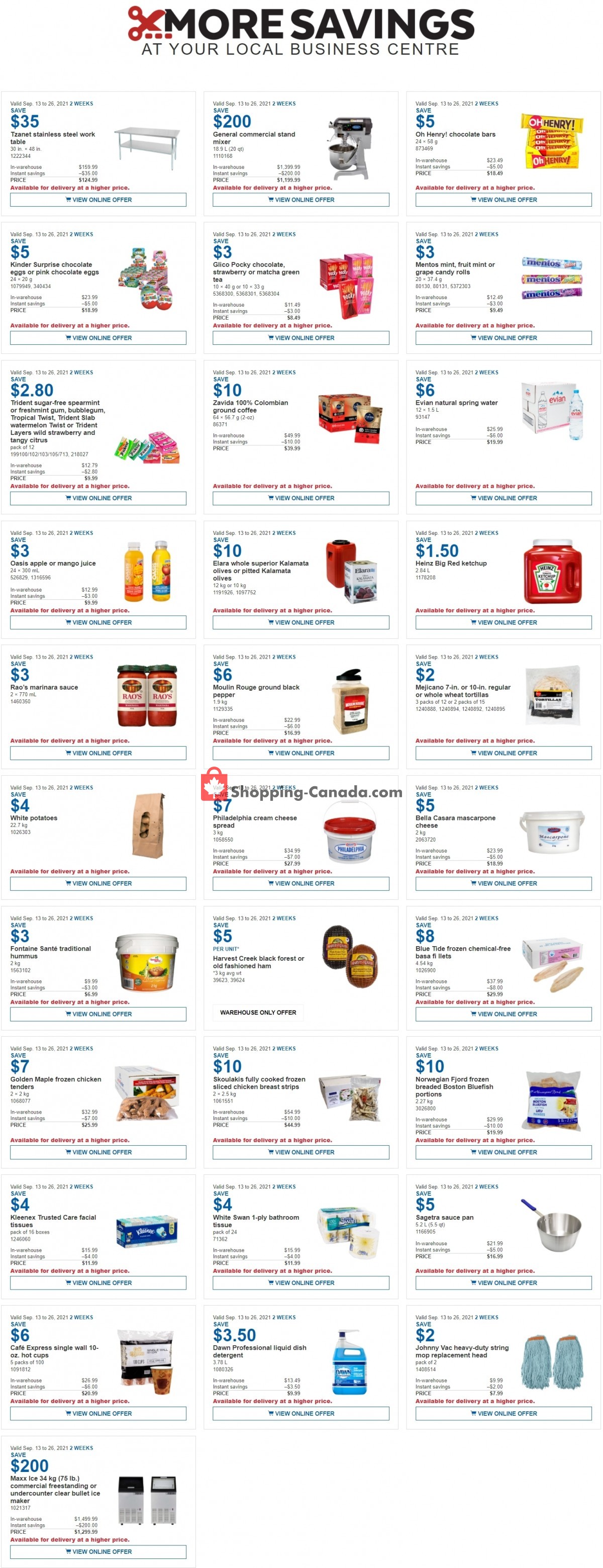 Costco flyer from Monday September 13, 2021 to Sunday September 26, 2021 - page 1