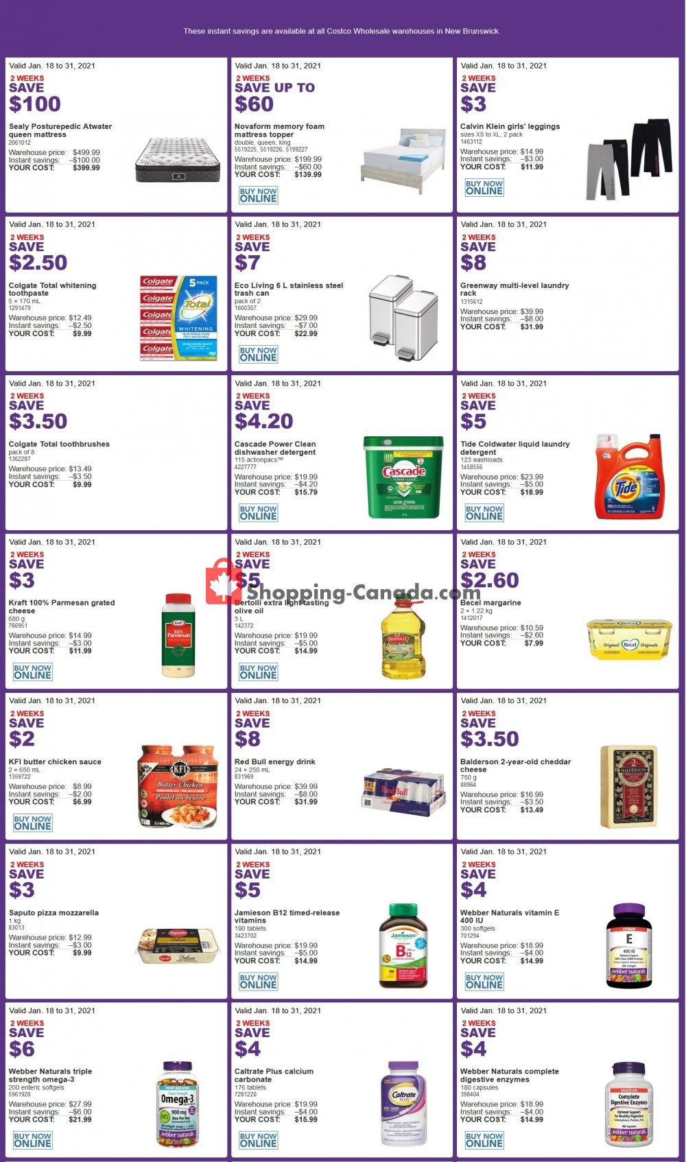 Costco flyer from Monday January 18, 2021 to Sunday January 31, 2021 - page 1