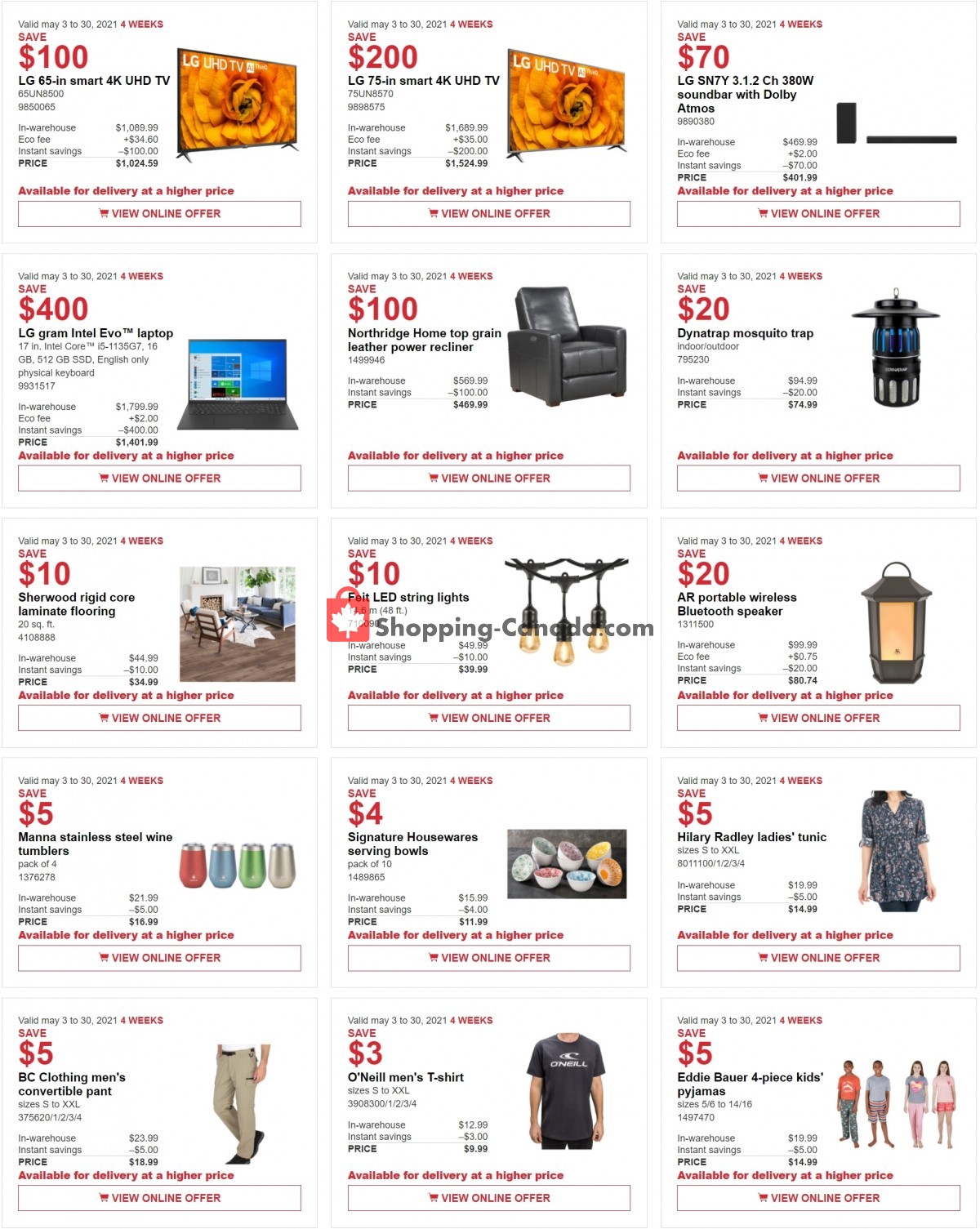 Costco flyer from Monday May 3, 2021 to Sunday May 30, 2021 - page 1