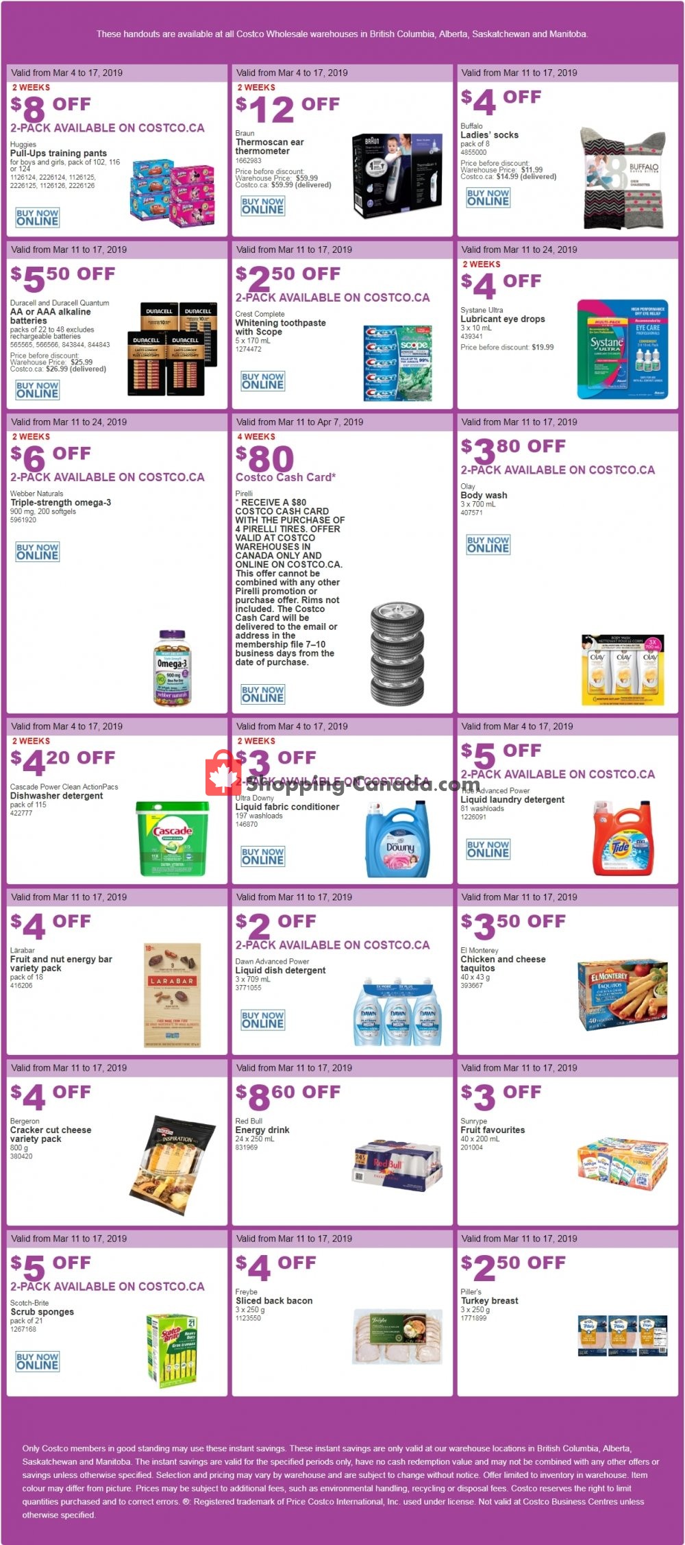 Costco flyer from Monday March 11, 2019 to Sunday March 17, 2019 - page 1