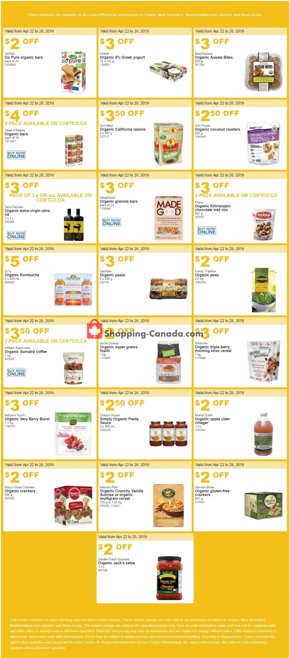 Costco flyer from Monday April 22, 2019 to Sunday April 28, 2019 - page 1