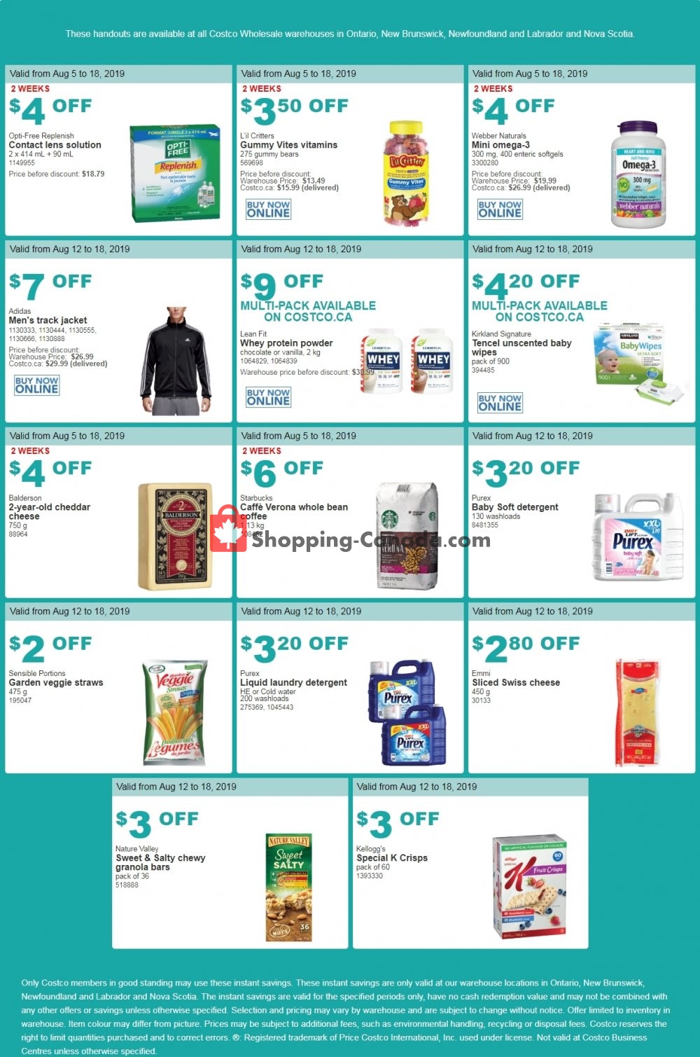 Costco Canada, flyer (Special Offer ON and Atlantic) August 12