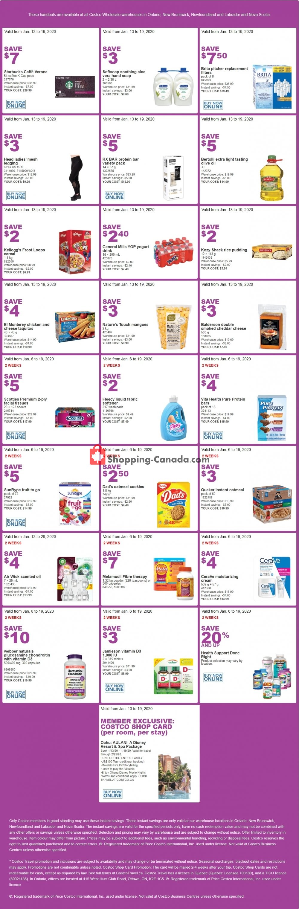 Costco flyer from Monday January 13, 2020 to Sunday January 19, 2020 - page 1