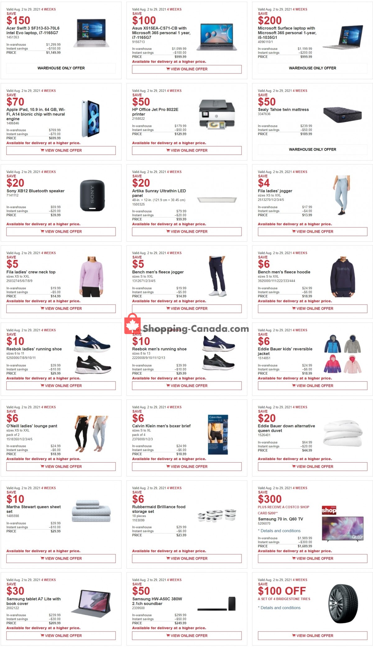 Costco Canada, flyer (Special Offer ON) August 2 August 29, 2021 Shopping Canada Costco Canada, flyer (Special Offer ON) August 2 August 29, 2021 Shopping Canada