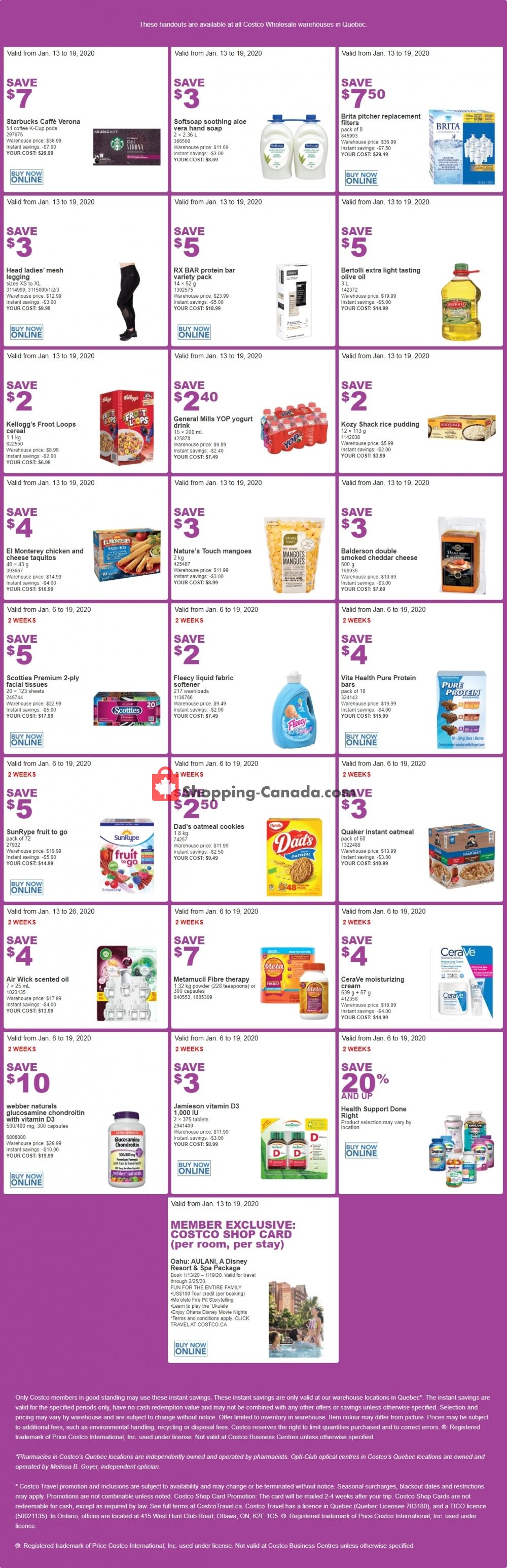 Costco flyer from Monday January 13, 2020 to Sunday January 19, 2020 - page 1