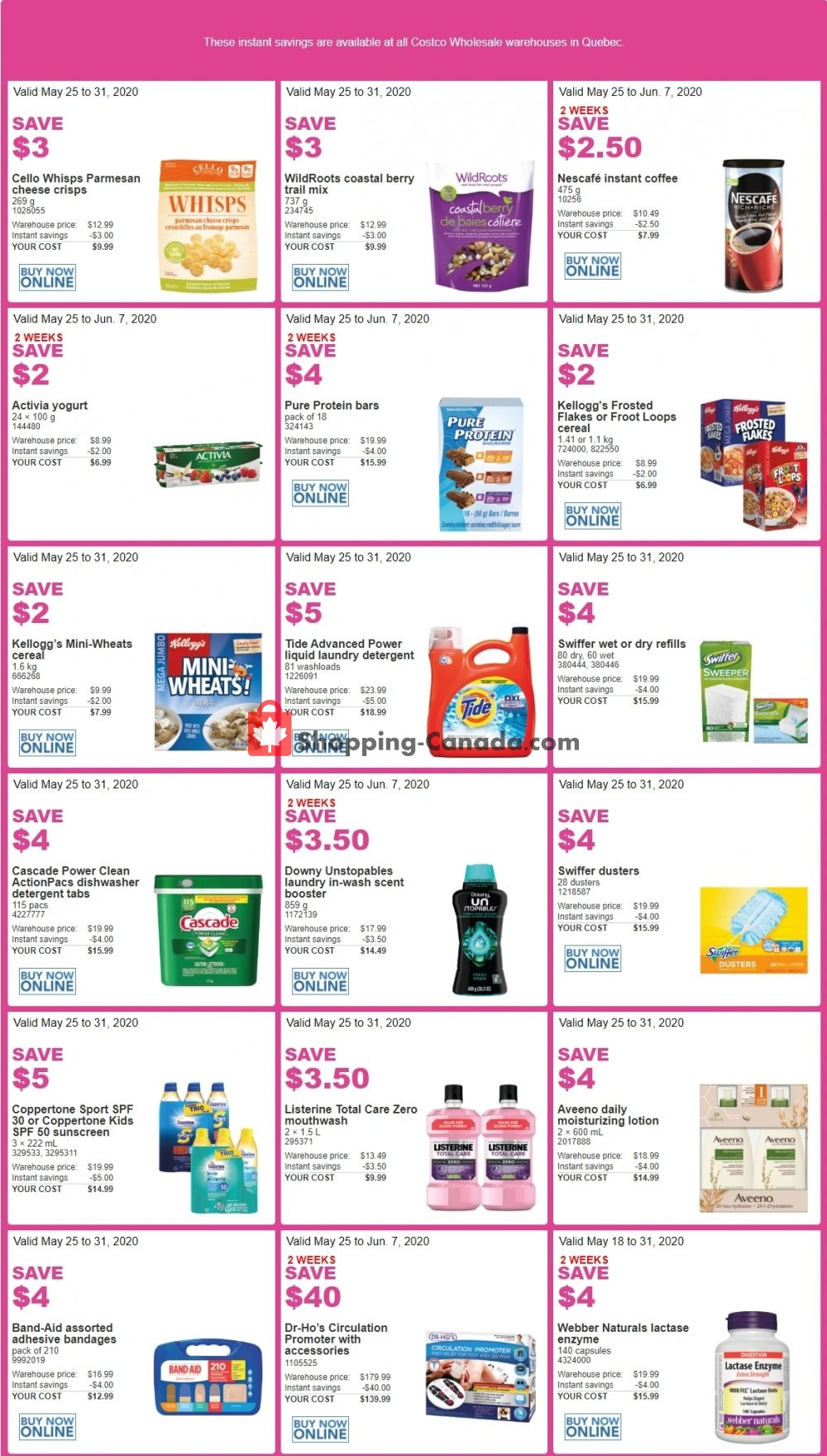 Costco flyer from Monday May 25, 2020 to Sunday May 31, 2020 - page 1