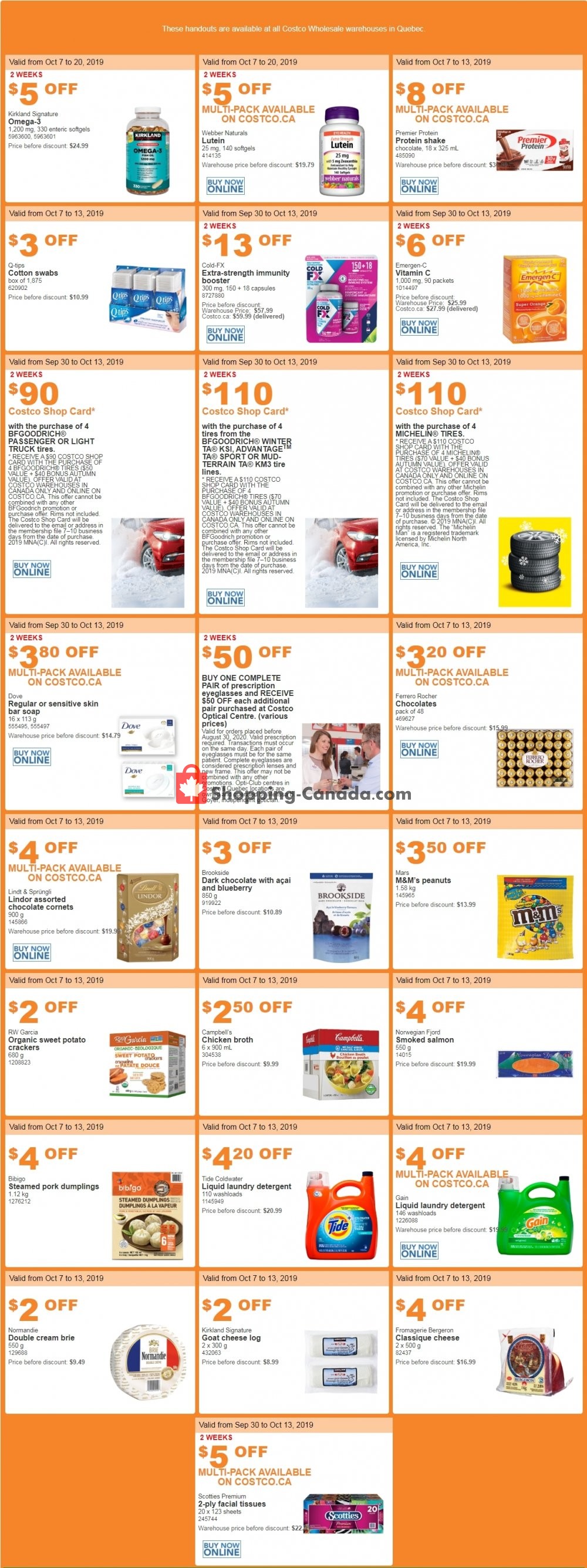 Costco flyer from Monday October 7, 2019 to Sunday October 13, 2019 - page 1