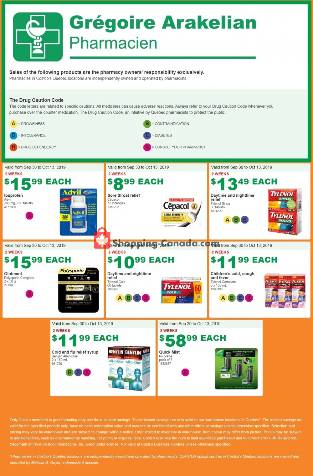 Costco flyer from Monday October 7, 2019 to Sunday October 13, 2019 - page 2