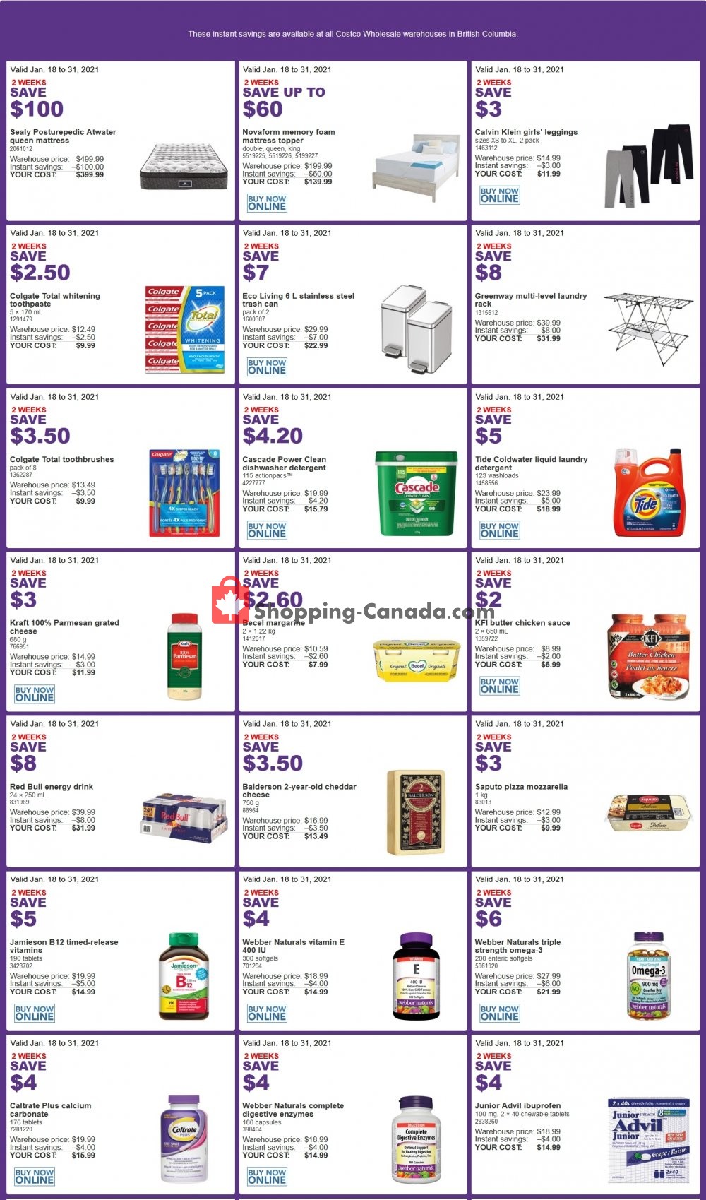 Costco Canada, flyer (Special Offer West) January 18 January 31