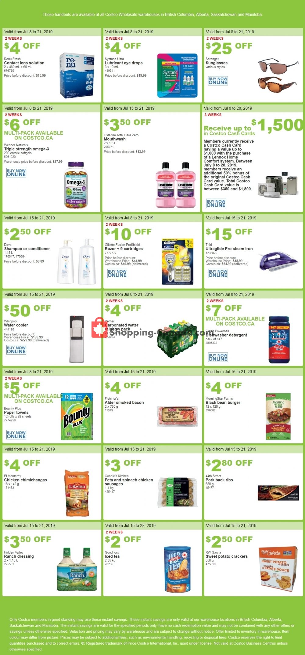 Costco flyer from Monday July 15, 2019 to Sunday July 21, 2019 - page 1
