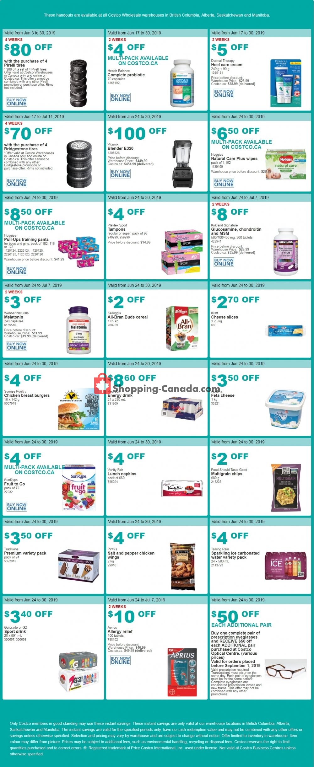 Costco flyer from Monday June 24, 2019 to Sunday June 30, 2019 - page 1