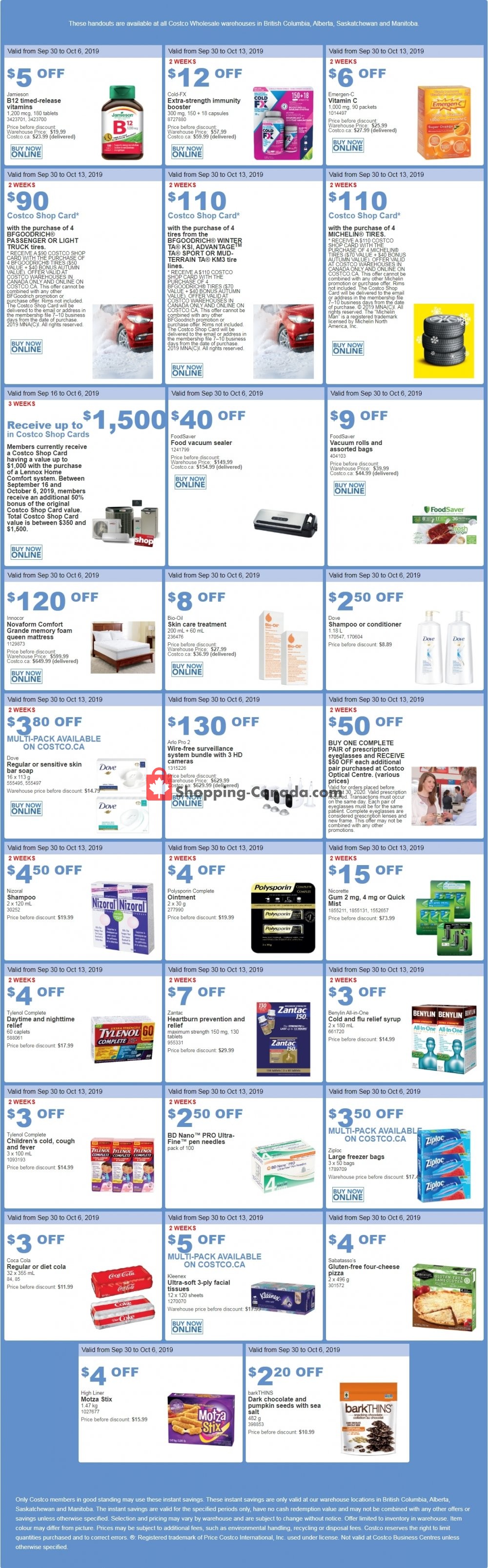 Costco Canada, flyer (Special Offer West) September 30 October 6, 2019 Shopping Canada Costco Canada, flyer (Special Offer West) September 30 October 6, 2019 Shopping Canada