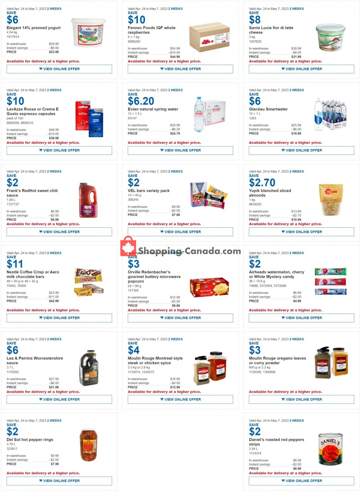 Costco Canada, flyer (Warehouse Instant Savings) April 24 May 7