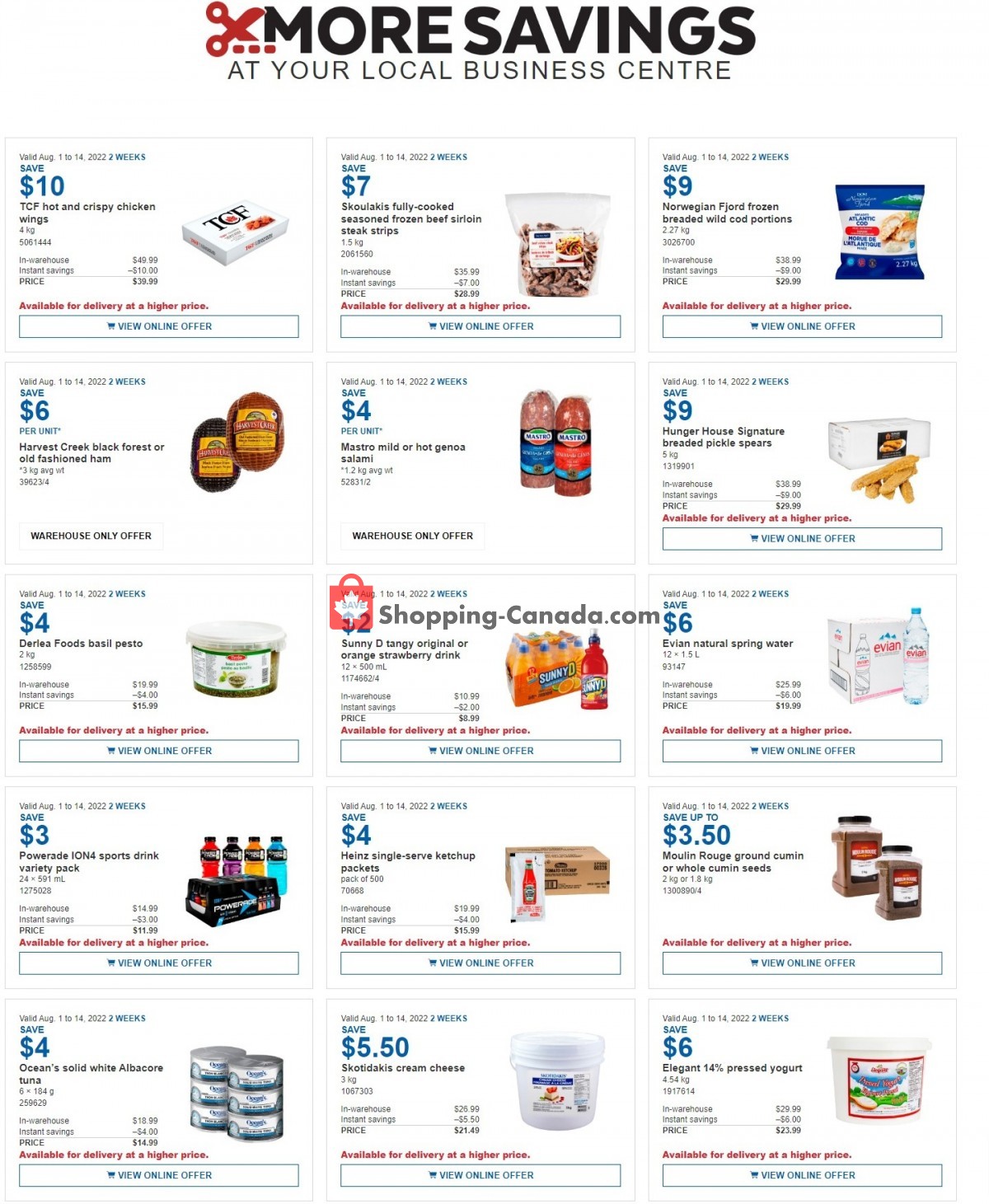 Costco Canada, flyer (Warehouse Instant Savings) August 1 August