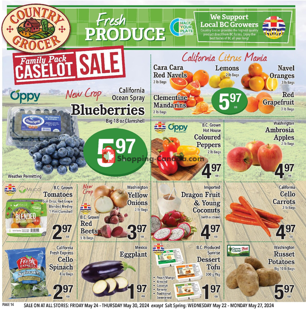 Country Grocer flyer from Wednesday May 22, 2024 to Monday May 27, 2024 - page 14