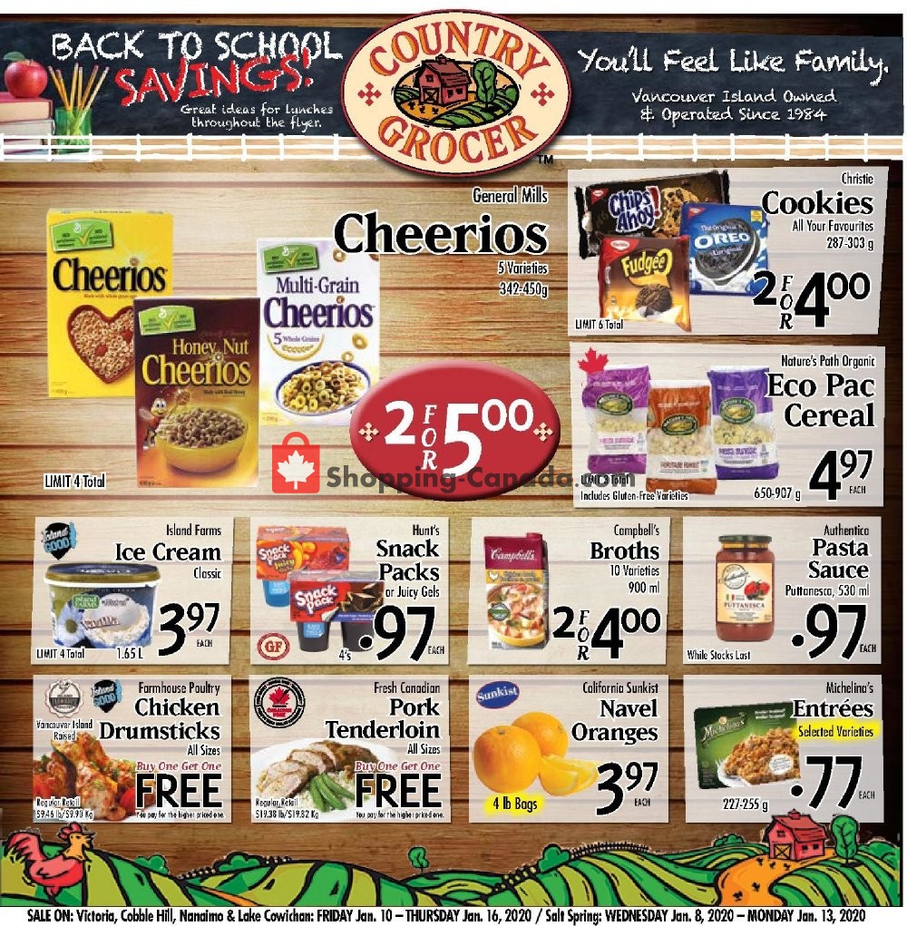 Country Grocer flyer from Friday January 10, 2020 to Thursday January 16, 2020 - page 1