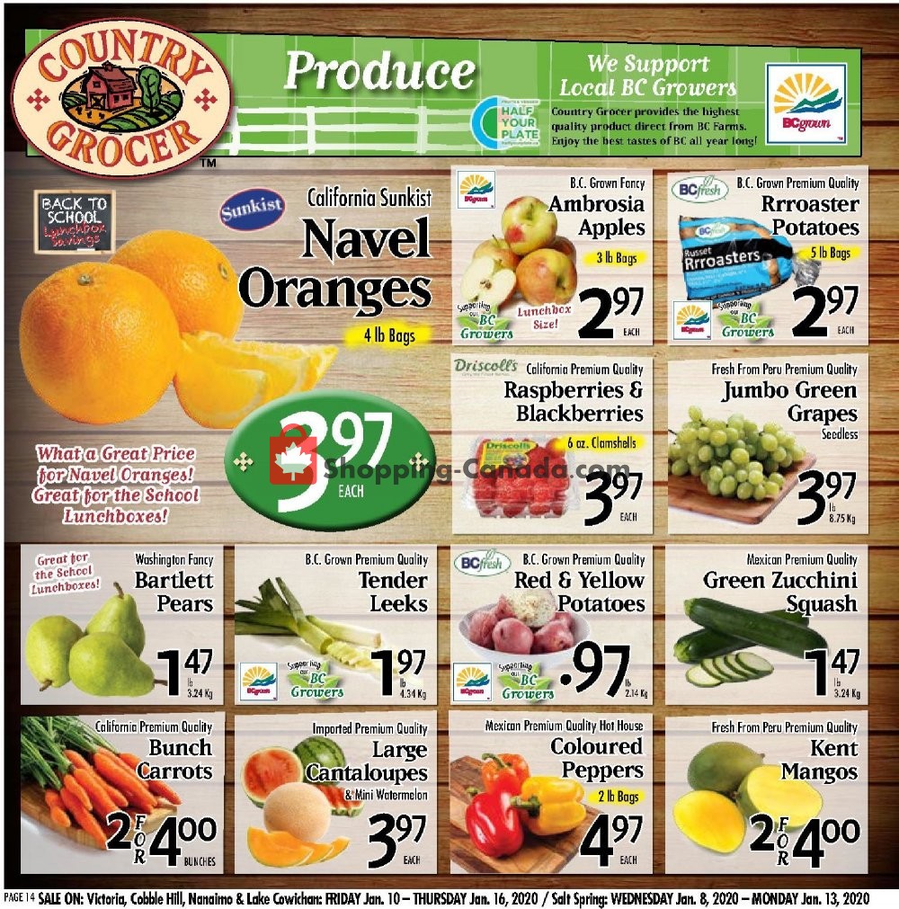 Country Grocer flyer from Friday January 10, 2020 to Thursday January 16, 2020 - page 14