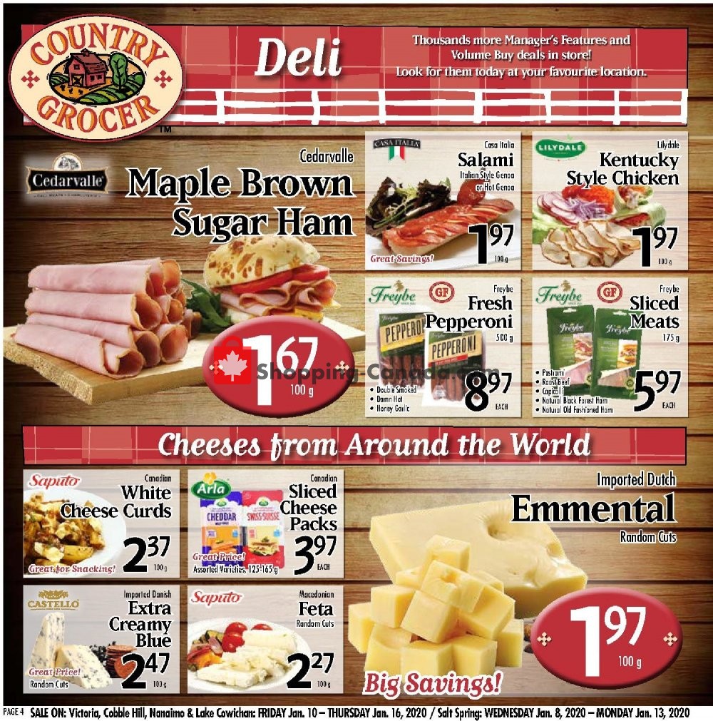 Country Grocer flyer from Friday January 10, 2020 to Thursday January 16, 2020 - page 4
