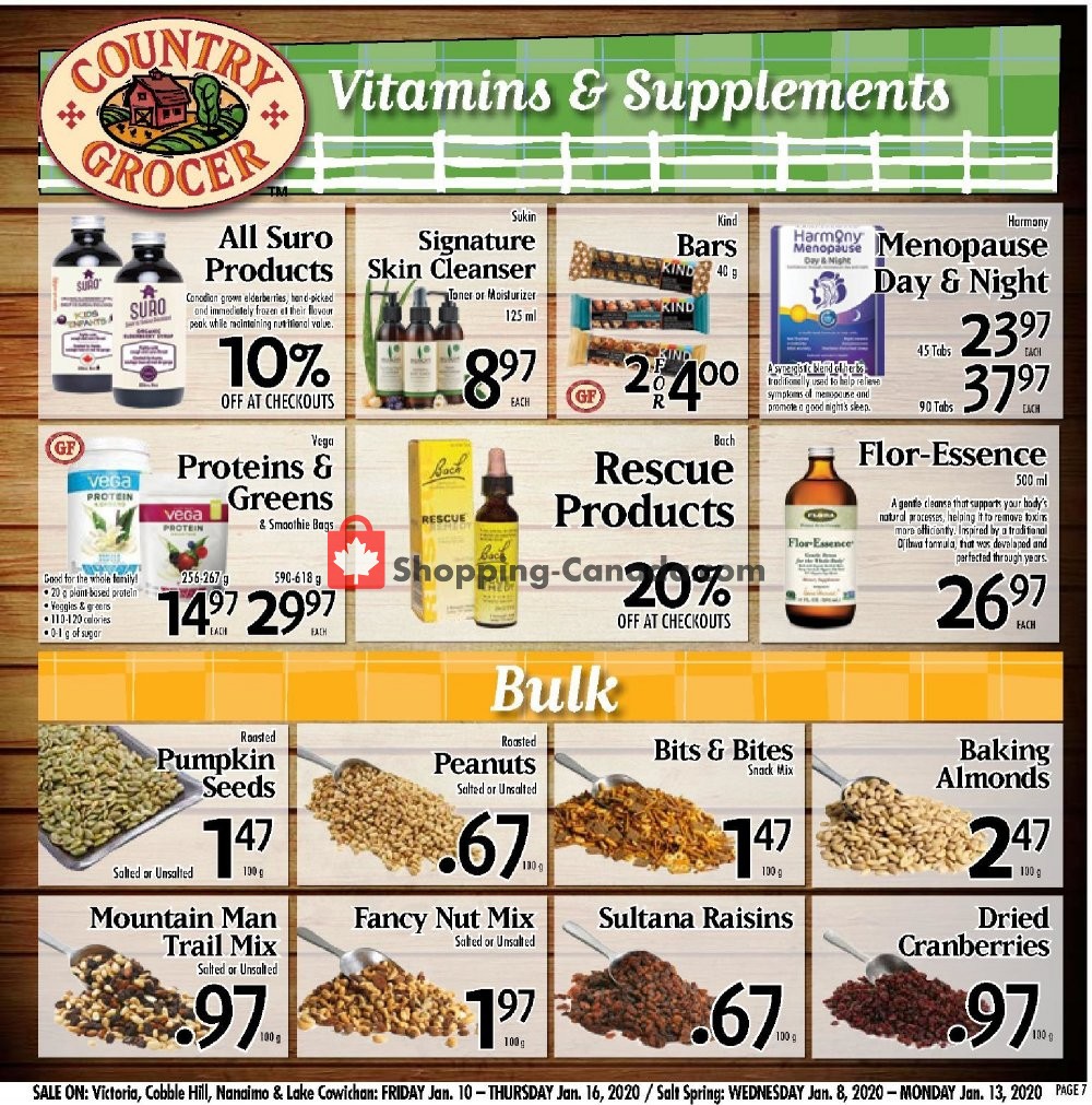 Country Grocer flyer from Friday January 10, 2020 to Thursday January 16, 2020 - page 7