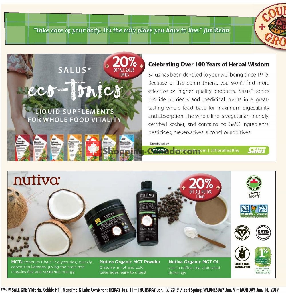 Country Grocer flyer from Friday January 11, 2019 to Thursday January 17, 2019 - page 10