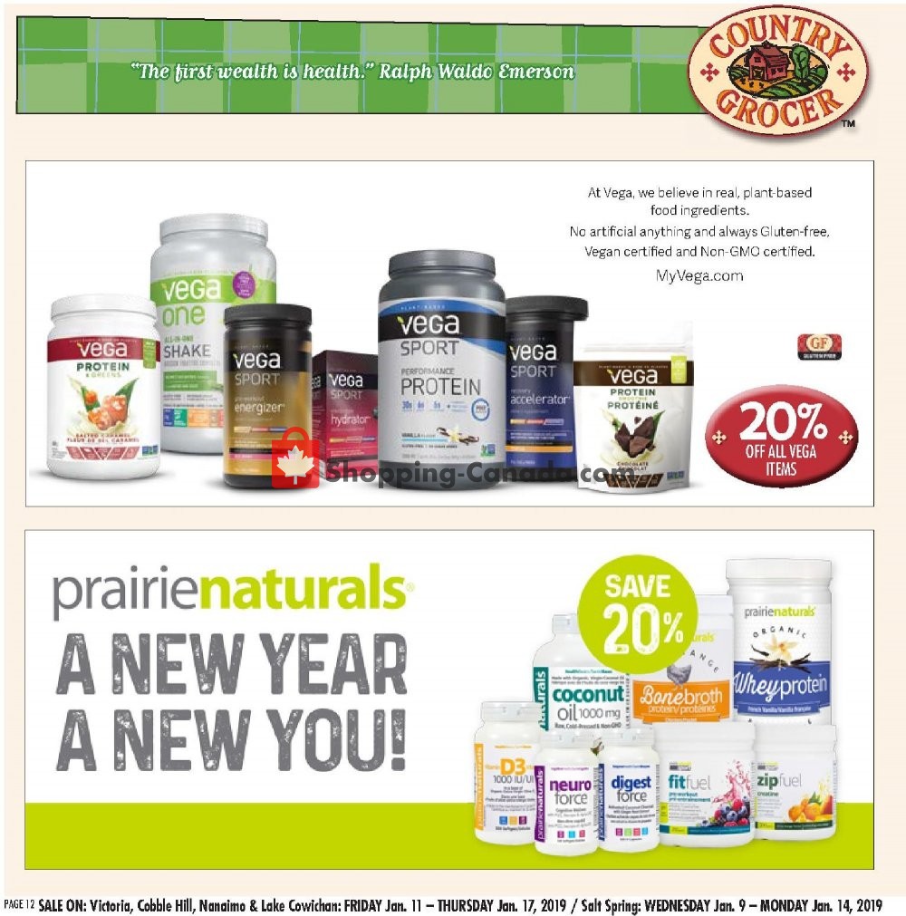 Country Grocer flyer from Friday January 11, 2019 to Thursday January 17, 2019 - page 12