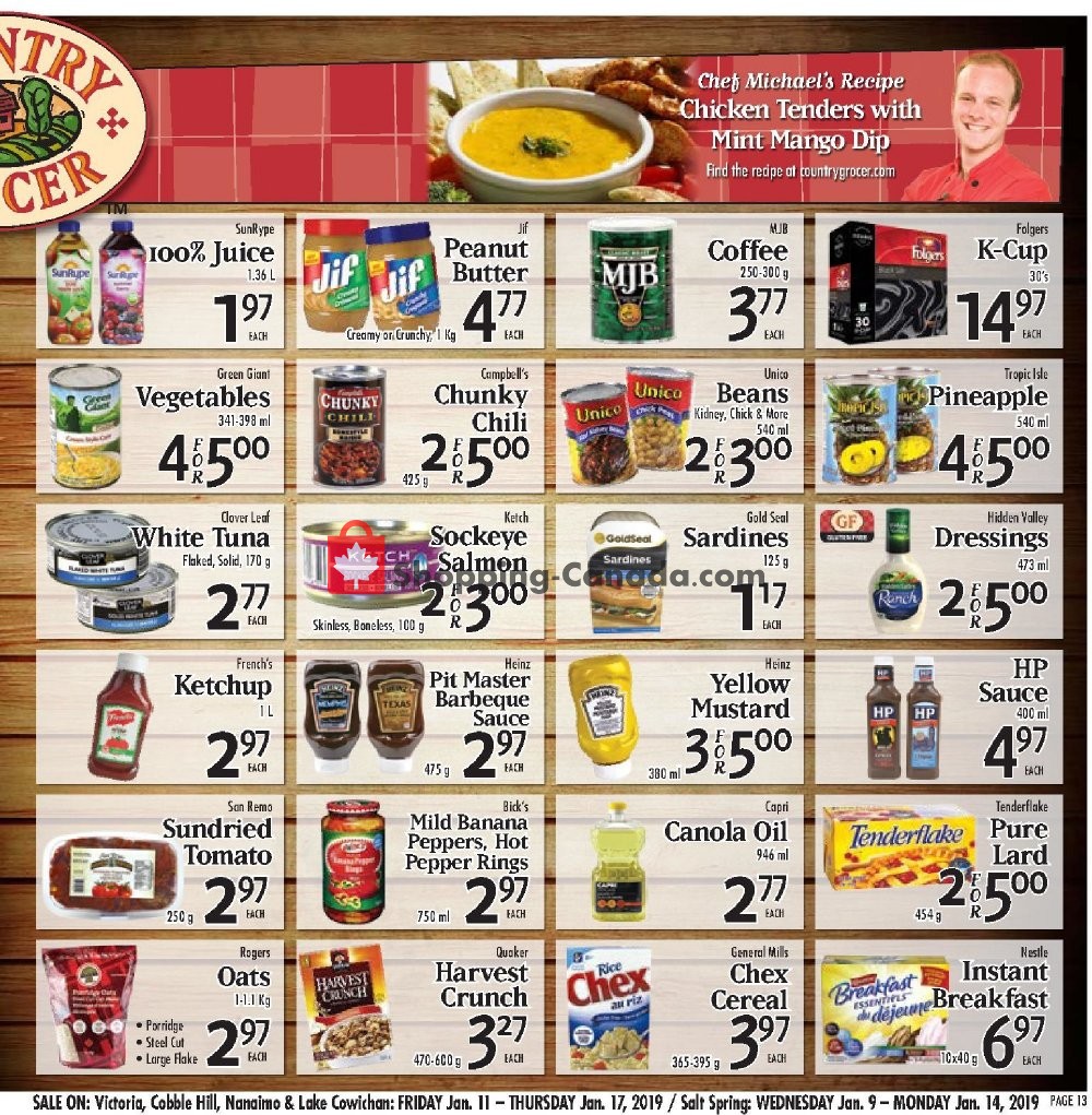 Country Grocer flyer from Friday January 11, 2019 to Thursday January 17, 2019 - page 13