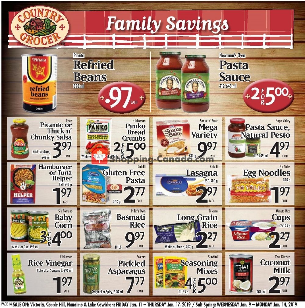 Country Grocer flyer from Friday January 11, 2019 to Thursday January 17, 2019 - page 14