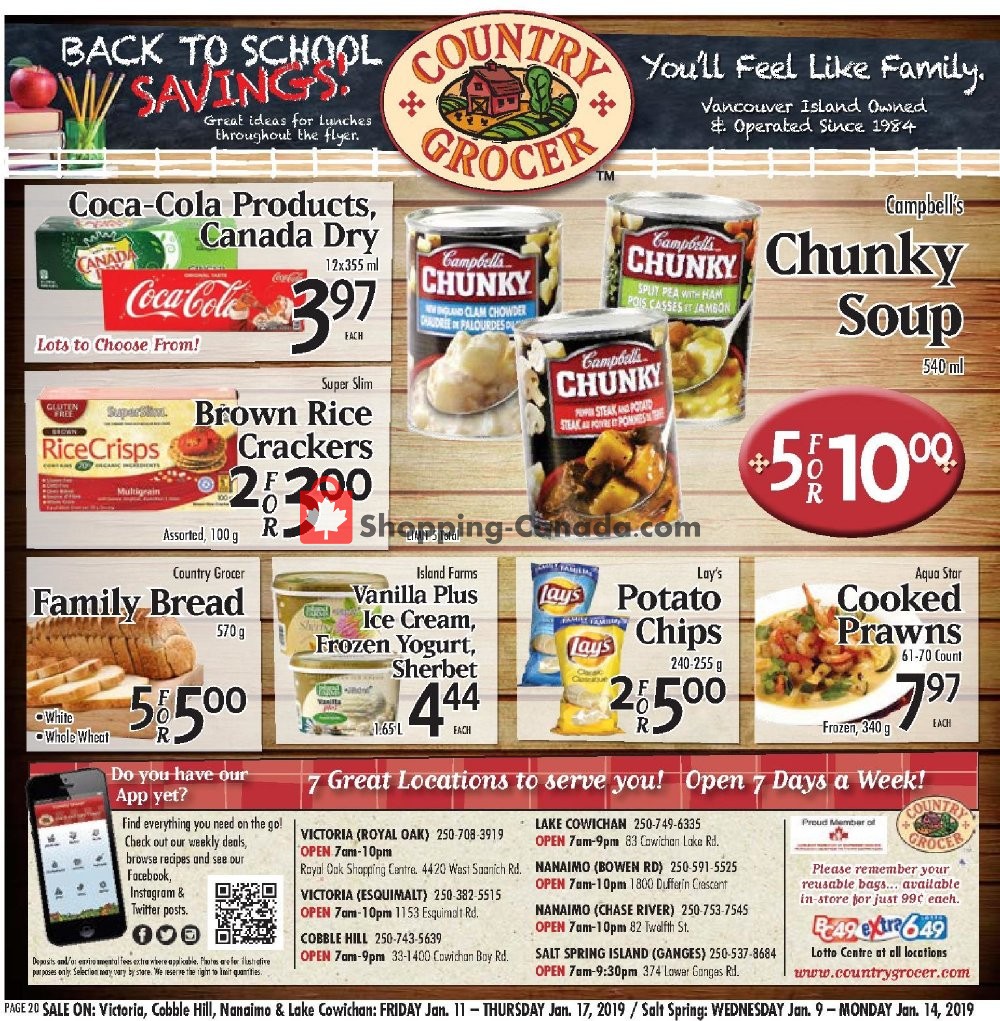Country Grocer flyer from Friday January 11, 2019 to Thursday January 17, 2019 - page 20