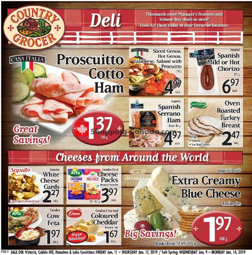 Country Grocer flyer from Friday January 11, 2019 to Thursday January 17, 2019 - page 4