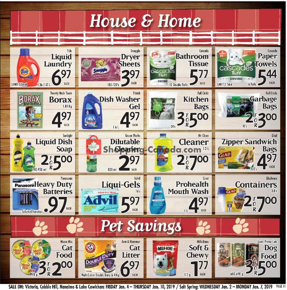 Country Grocer flyer from Friday January 4, 2019 to Thursday January 10, 2019 - page 11