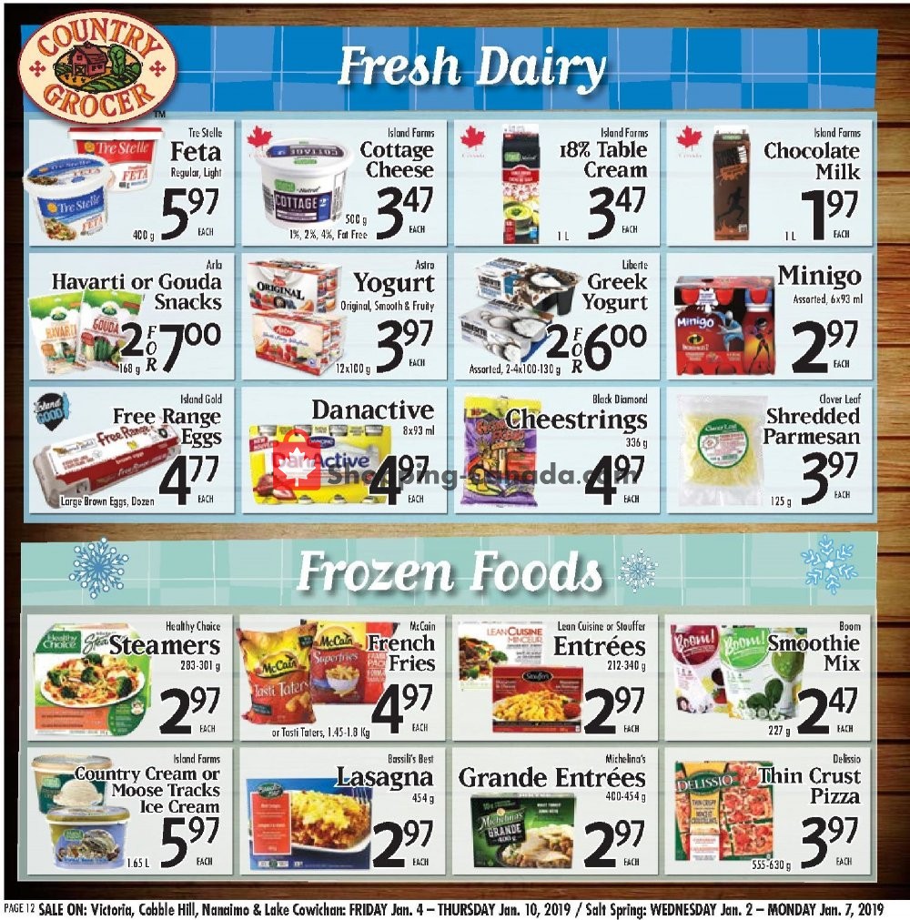Country Grocer flyer from Friday January 4, 2019 to Thursday January 10, 2019 - page 12