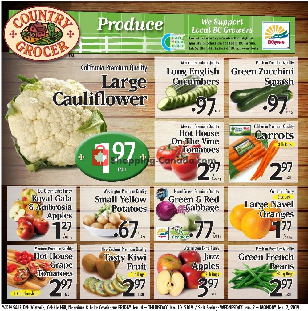 Country Grocer flyer from Friday January 4, 2019 to Thursday January 10, 2019 - page 14