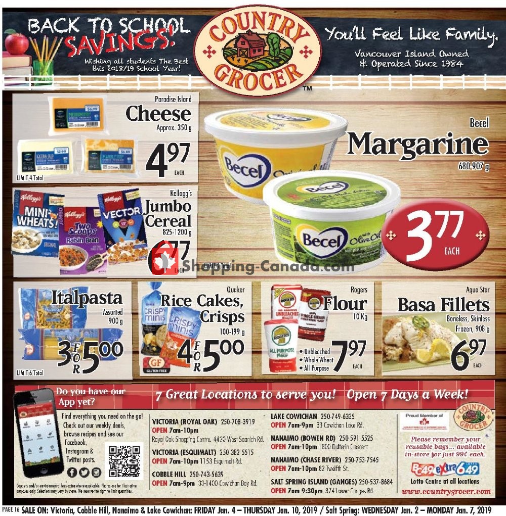 Country Grocer flyer from Friday January 4, 2019 to Thursday January 10, 2019 - page 16