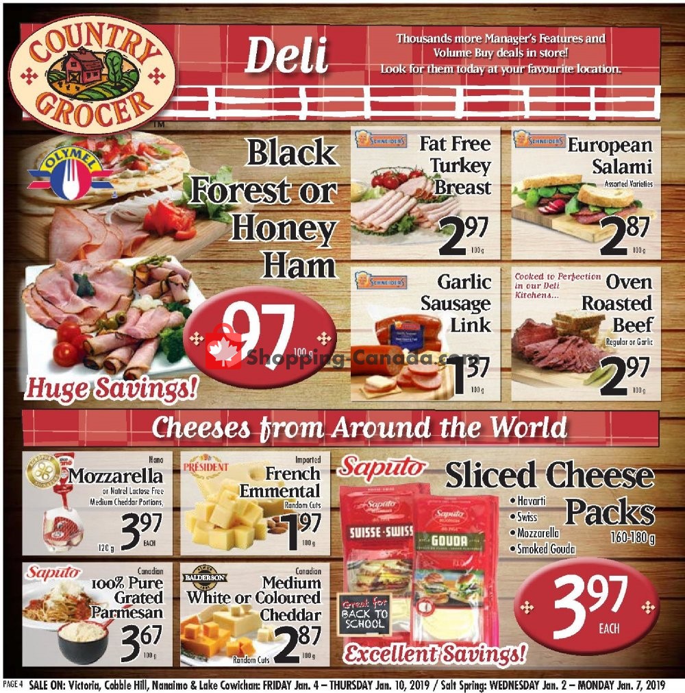 Country Grocer flyer from Friday January 4, 2019 to Thursday January 10, 2019 - page 4