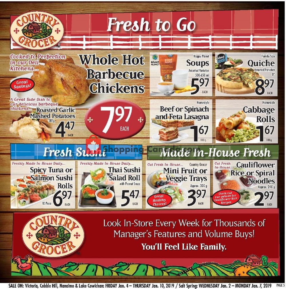 Country Grocer flyer from Friday January 4, 2019 to Thursday January 10, 2019 - page 5