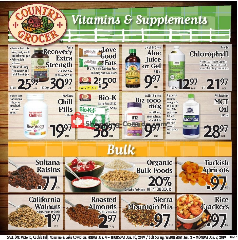 Country Grocer flyer from Friday January 4, 2019 to Thursday January 10, 2019 - page 7