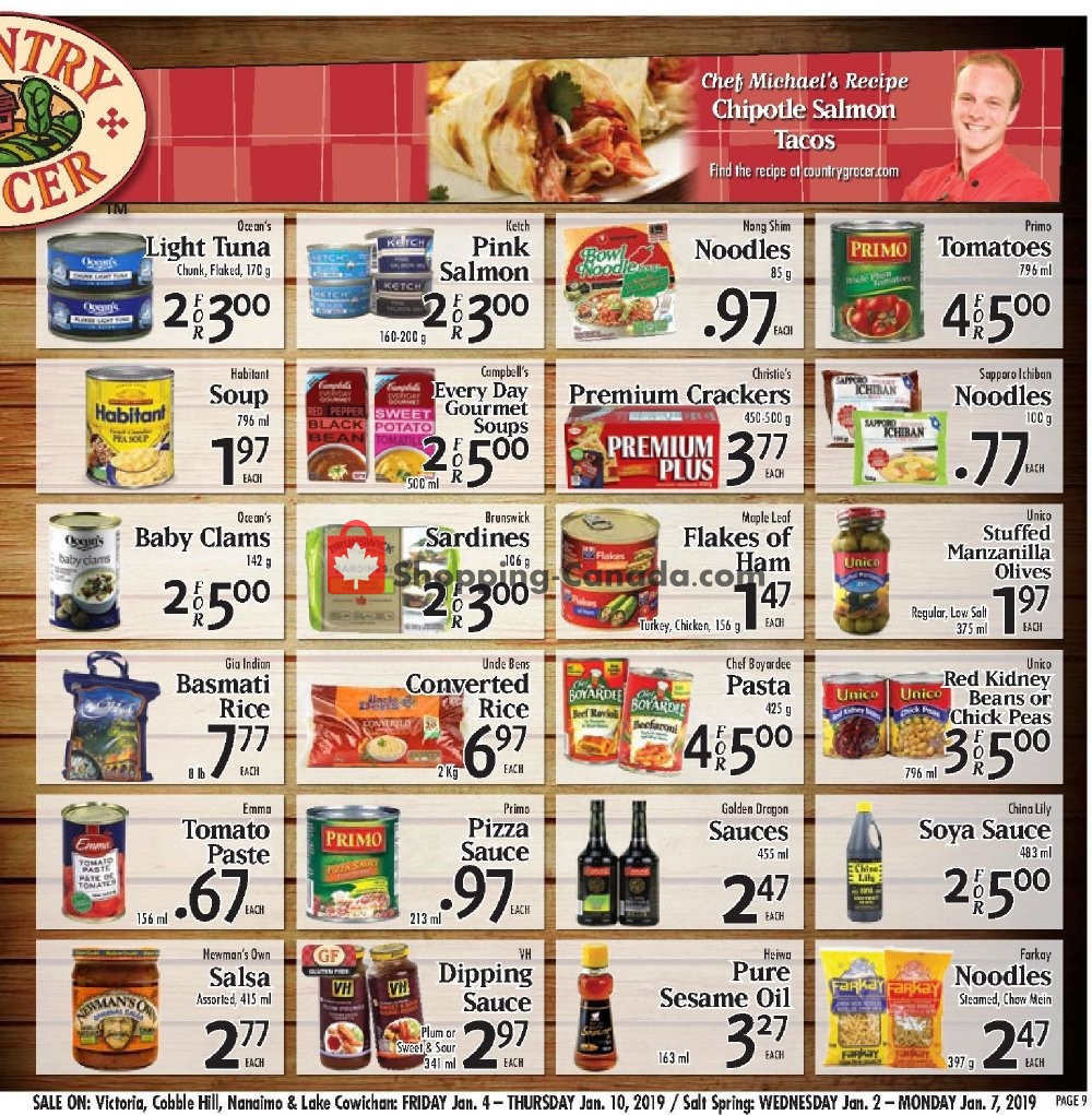 Country Grocer flyer from Friday January 4, 2019 to Thursday January 10, 2019 - page 9