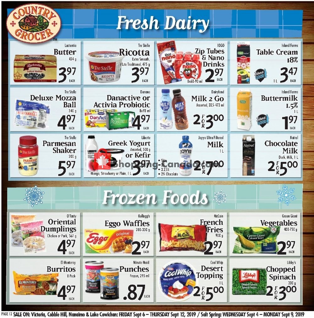 Country Grocer flyer from Friday September 6, 2019 to Thursday September 12, 2019 - page 12