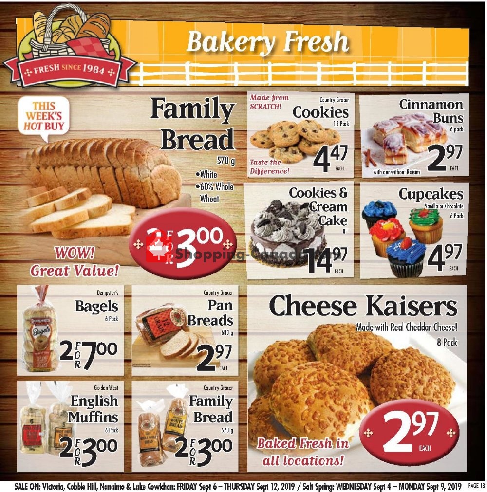 Country Grocer flyer from Friday September 6, 2019 to Thursday September 12, 2019 - page 13