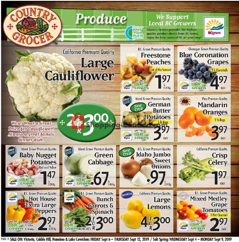 Country Grocer flyer from Friday September 6, 2019 to Thursday September 12, 2019 - page 14
