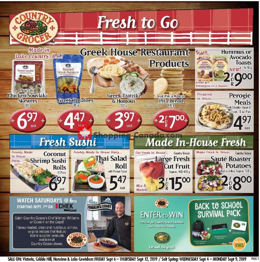 Country Grocer flyer from Friday September 6, 2019 to Thursday September 12, 2019 - page 5