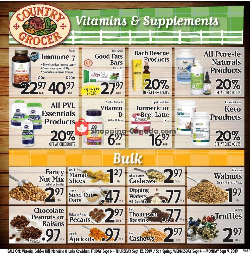 Country Grocer flyer from Friday September 6, 2019 to Thursday September 12, 2019 - page 7