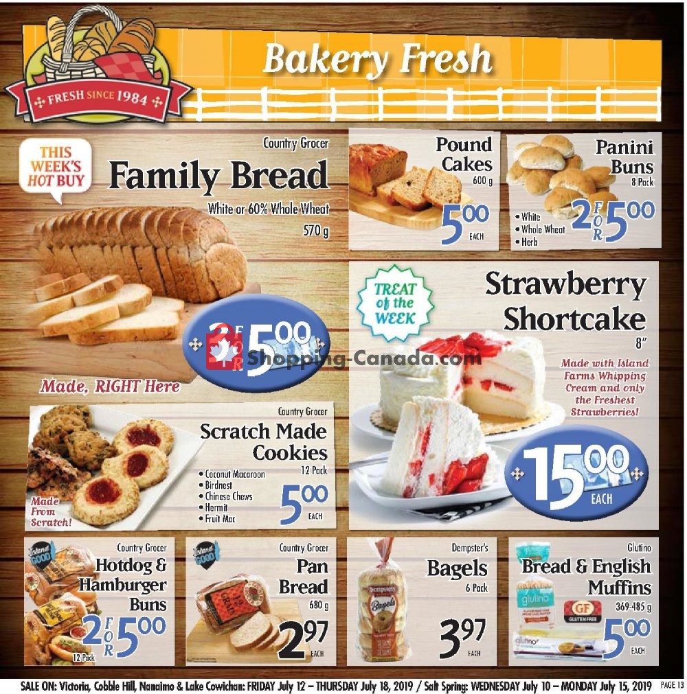 Country Grocer flyer from Friday July 12, 2019 to Thursday July 18, 2019 - page 13