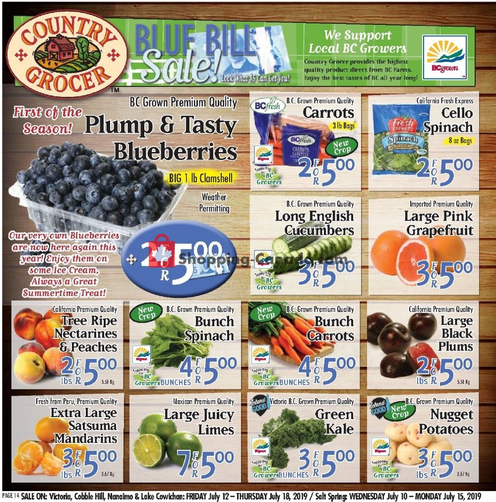 Country Grocer flyer from Friday July 12, 2019 to Thursday July 18, 2019 - page 14