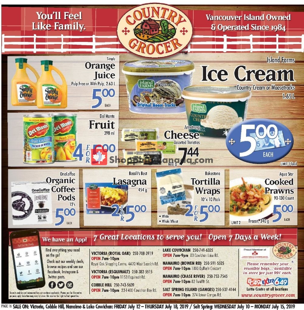 Country Grocer flyer from Friday July 12, 2019 to Thursday July 18, 2019 - page 16