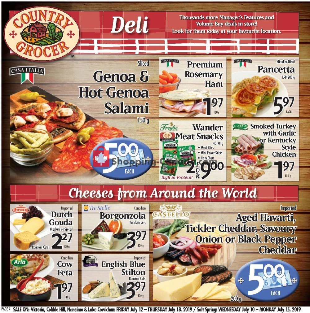 Country Grocer flyer from Friday July 12, 2019 to Thursday July 18, 2019 - page 4