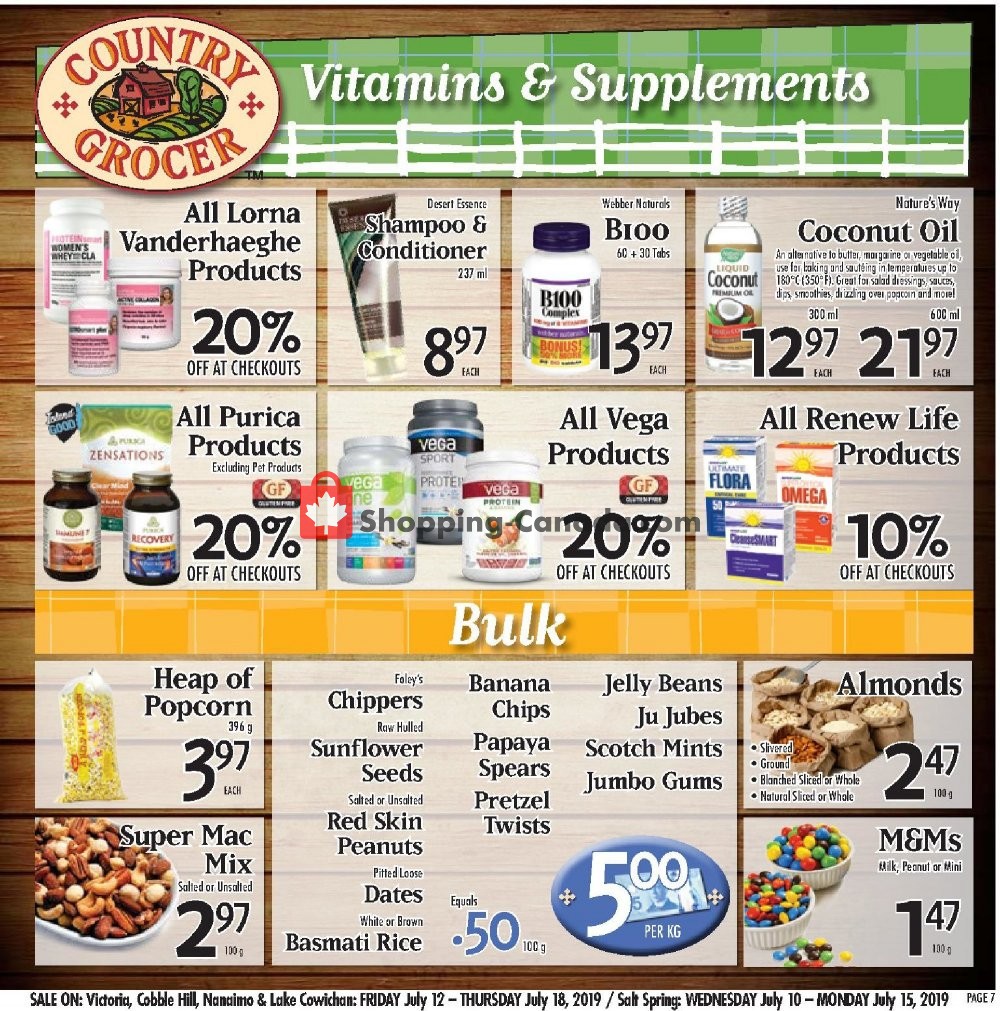 Country Grocer flyer from Friday July 12, 2019 to Thursday July 18, 2019 - page 7