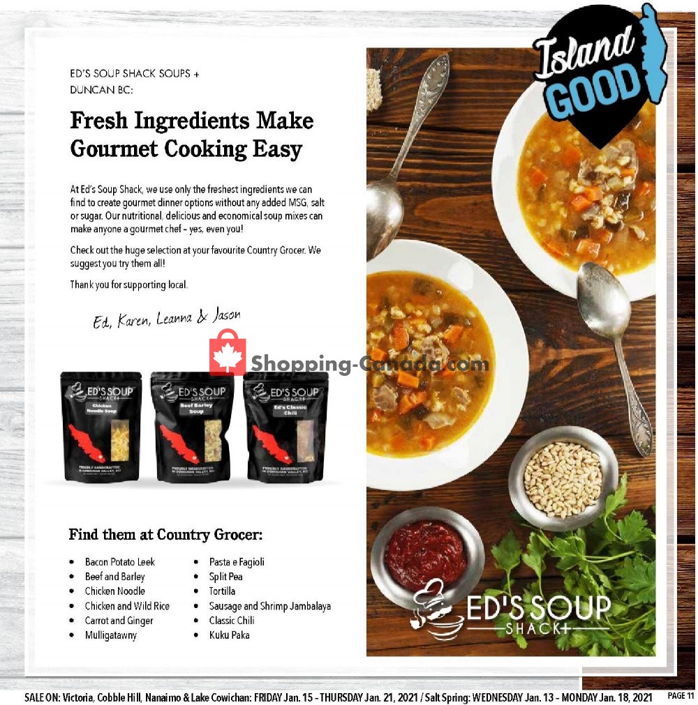 Country Grocer flyer from Friday January 15, 2021 to Thursday January 21, 2021 - page 11