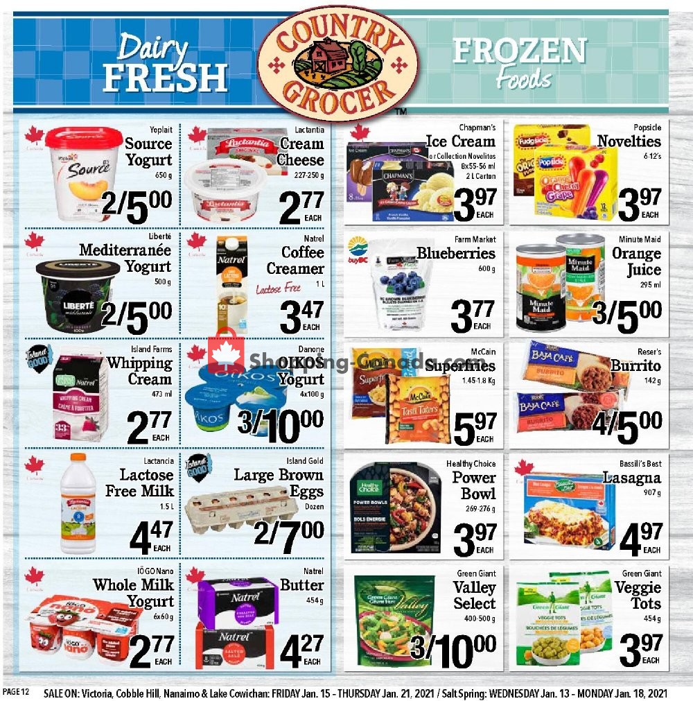 Country Grocer flyer from Friday January 15, 2021 to Thursday January 21, 2021 - page 12