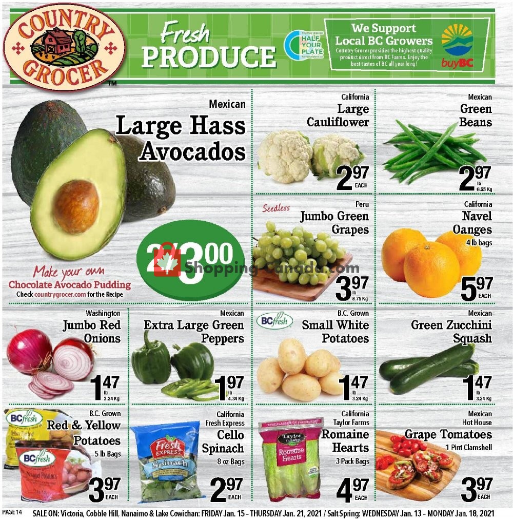 Country Grocer flyer from Friday January 15, 2021 to Thursday January 21, 2021 - page 14